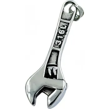 Přívěsek Přívěsek Klíč 52x18mm ve stříbrné barvě s motivem klíče, unikátní design pro milovníky nářadí.