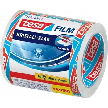 Lepicí páska Tesa, Průhledná lepicí páska 15 mm x 10 m, 3 kusy
