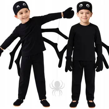 Karnevalový kostým KOSTÝM PAVOUK PŘEVLEK PAVOUKA PAVOUČEK NA HALLOWEEN KARNEVALOVÝ BÁL 116 122 CM