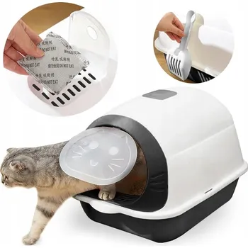 Toaleta pro kočku Krytá kočičí toaleta RETOO 49 cm x 38 cm x 39 cm