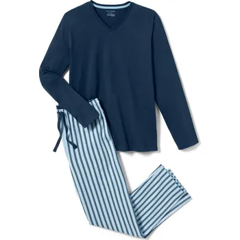 Pánské pyžamo 652774 - Tchibo - Pyžamo - pro muže - vel. XL 56/58 - barva: modrá/s proužky