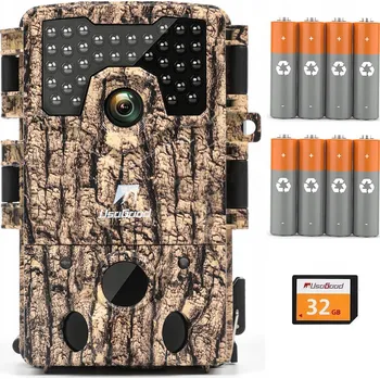 Bezpečnostní kamera KAMERA MYŚLIWSKA 48MP 4K S NOČNÍM VIDĚNÍM 120° PIR VODĚODOLNÁ IP66 DISPLEJ 2"