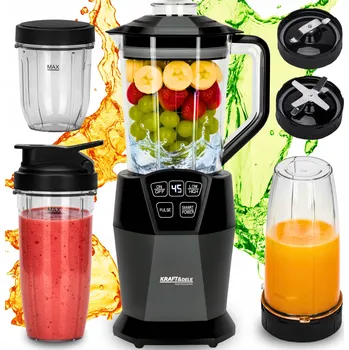 VÝKONNÝ STOLNÍ MIXÉR 1850W NA SMOOTHIE KOKTEJLY 4v1 DRTÍ LED + LAHEV NA PITÍ