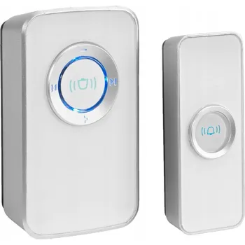 Domovní zvonek Bezdrátový zvonek ke dveřím, 32 melodií, bílý