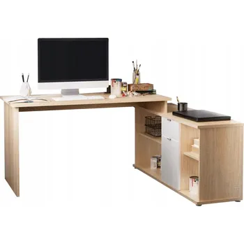 Psací stůl Obdélníkový psací stůl Kondela 167,5 x 138 x 75 cm, dub sonoma světlý