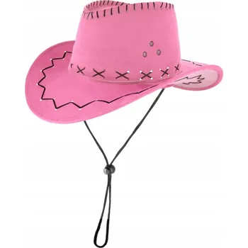 Karnevalový kostým KOVBOJSKÝ KLOBOUK KOVBOJ KOSTÝM PŘEVLEK KOVBOJKA DĚTSKÝ NA PLES RŮŽOVÝ