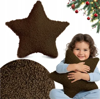 Vánoční dekorace POLŠTÁŘ VÁNOČNÍ HVĚZDIČKA 43 CM BERÁNEK VÁNOČNÍ DEKORACE