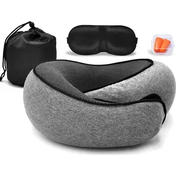Cestovní polštářek Jibei J-2390 Cestovní polštář za krk, cestovni polštářek do letadla z paměťové pěny Jibei J-2390