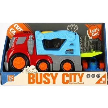 autíčko AUTODRÁHA ODTAHOVKA NA BATERIE, KRESLENÝ DESIGN, 33X18X12 CM, WB 36