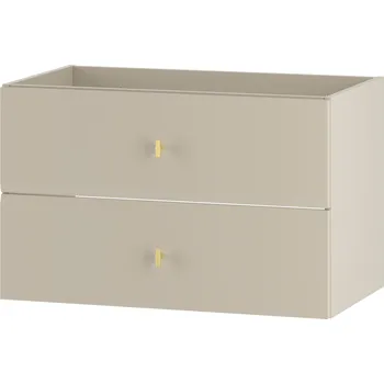 Koupelnový nábytek KAŠMÍROVÁ Koupelnová Skříňka RAY 80 cm Závěsná 2 Zásuvky MDF Mat