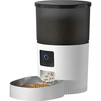 Miska pro psa Chytrý dávkovač krmiva pro psy a kočky 4 l s 1080p kamerou WiFi 2,4/5GHz Obousměrný zvuk Ovládání Tuya Nerezová miska