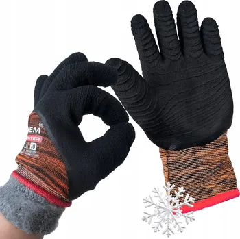 Pracovní rukavice Pracovní Rukavice pracovní rukavice BOZP Zateplené Zimní Tlusté Arhem Tiger Winter 9/L