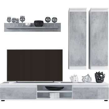 Obývací stěna Nábytek do obývacího pokoje Kondela šedá bílá