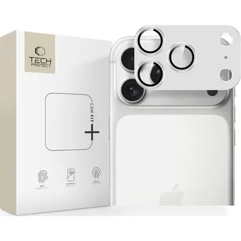 Náhradní kryt pro mobilní telefon Ochranné sklo pro zadní kameru Tech-Protect Camfull Fit+ iPhone 17 Pro Silver