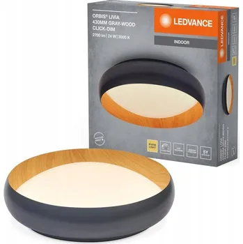 LEDVANCE ORBIS Livia stropní svítidlo LED s kovovým prstencem, dekor šedá