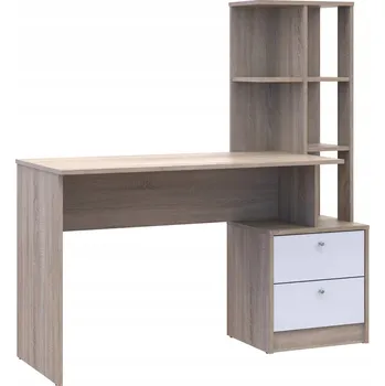 Obdélníkový psací stůl Nabbi 136 x 55 x 138 cm dub sonoma