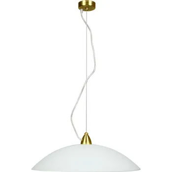 Moderní závěsné svítidlo na lanku OTEO - 1xE27, 60W, mosazné / bílé