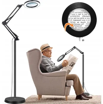 Lupa LAMPA LED LUPA 10X SKLO ZVĚTŠOVACÍ LAMPA LUPA lampa s dlouhým ramenem