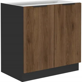 Kuchyňská skříňka Kuchyňská skříňka Kondela černá 52 x 80 x 82 cm, barva dvířek: legno tmavé