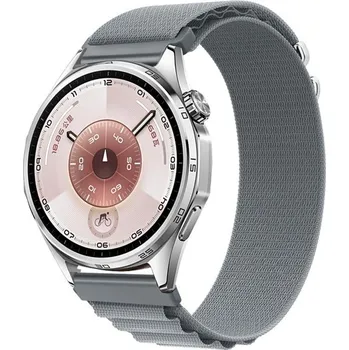 Příslušenství k chytrým hodinkám DUX 125989 NYLON Vyměnitelný řemínek pro Huawei Watch GT 5 46mm / GT 6 46mm šedý