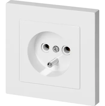Elektrická zásuvka Zásuvka pod omítku jednonásobná 2P+E Malta 16A, 250V, PT-16M, bílá