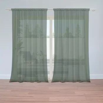 Záclona Sablio Záclony Lesní zelená: 2ks 150x250cm