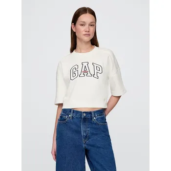 Dámská mikina GAP Dámská Oversize crop mikina VintageSoft Americana 778442-02 Velikost: S Tričko zdarma při nákupu nad 3000,-!