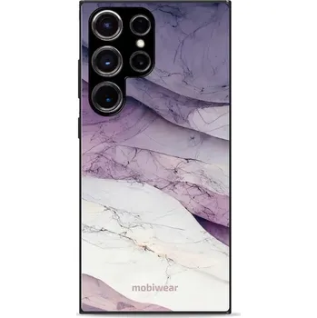 Pouzdro na mobilní telefon Lesklý kryt Mobiwear Glossy - Samsung Galaxy S23 Ultra - G028G - Bílý a fialový mramor (Prémiové lesklé pouzdro, obal, kryt Mobiwear Glossy na mobil Samsung Galaxy S23 Ultra - G028G - Bílý a fialový mramor, materiál Plast + TPU silikon - krytí po všech)