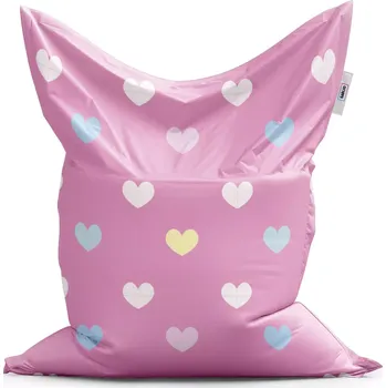 Sedací pytel Sablio Sedací vak Classic Srdce na růžové - 150x100 cm
