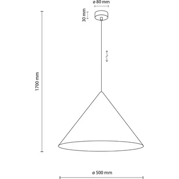 TK Lighting Závěsné světlo Cono, 1 žárovka, Ø 50 cm, mátová, E27 máta 1 x 15 W LED - Doprava zdarma