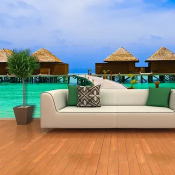 Tapeta Sablio Tapeta Bungalovy na moři - 125x75 cm