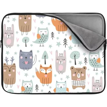 pouzdro na notebook Sablio Obal na notebook Animovaná lesní zvířátka - 13"