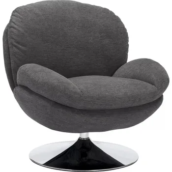 Křeslo Elegantní otočné křeslo ZAYNE - tmavě šedé / chrom