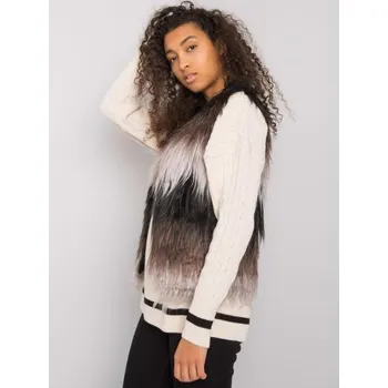 Dámská vesta Dámská vesta kožešinová ROMI černošedá