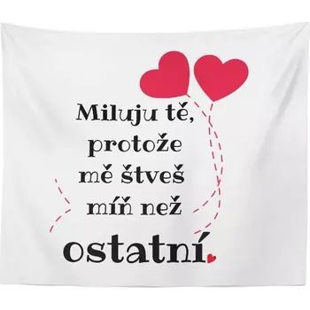 deka Sablio Deka Miluju tě, protože mě štveš míň než ostatní: 150x120 cm