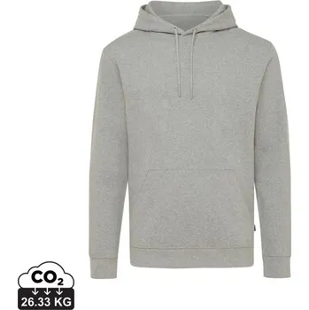Pánská mikina Nebarvená mikina s kapucí IQONIQ Torres z recykl. bavlny - Heather Grey / XXS