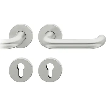 Dveřní kování Kování FSB 72 1146 objektové Eloxovaný hliník, klika / klika, Cylindrická vložka, Levé provedení