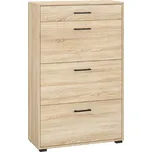 Botník s výklopnými dvířky do předsíně Caro - ML Meble Sonoma Světlá 80x126 cm