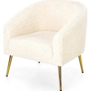 Nábytek Čalouněné křeslo Grifon ve stylu glamour krémové - Halmar Krémová 77x78 cm