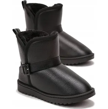 Dívčí zimní obuv Permani dětské sněhule černé barvy velikost 30