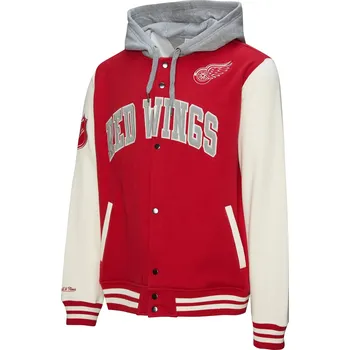 Pánská mikina Mitchell & Ness Courtside Fleece Button Front Current Logo XL