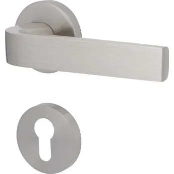 Dveřní kování Südmetall, Paris-R, nerez vzhled, TopSpeed Standardní interiérové dveře, Cylindrická vložka, klika / klika