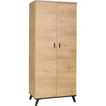 Šatní skříň Skříň Kondela Siran typ 1 81 x 191 x 55 cm dub s věšákem