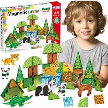 ostatní stavebnice Woopie Stavebnice Vzdělávací sada Vzácná zvířata