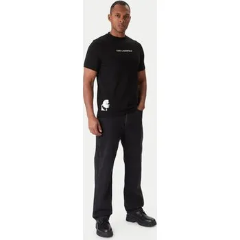 KARL LAGERFELD T-Shirt 755403 554235 Černá Slim Fit 3XL