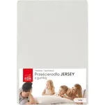 Prostěradlo JERSEY s gumou 200x200 cm BÍLÁ 100% bavlna