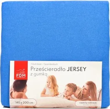 Prostěradlo Prostěradlo JERSEY s gumou 160x200 cm MODRÁ