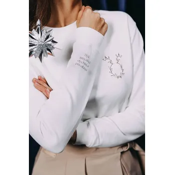 Dámská mikina Mikina Asata Ecru Býk, XS