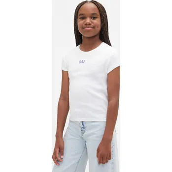 GAP Dívčí Dětské žebrované tričko s logem 817681-01 Velikost: L Tričko zdarma při nákupu nad 3000,-!