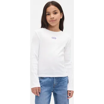 Dívčí tričko GAP Dívčí Dětské žebrované tričko s logem 817676-02 Velikost: XXL Tričko zdarma při nákupu nad 3000,-!